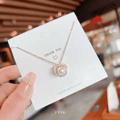Dây chuyền hạt ngọc trai nhân tạo nữ tính thời trang Mely VV96