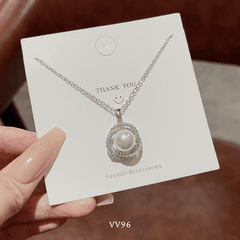 Dây chuyền hạt ngọc trai nhân tạo nữ tính thời trang Mely VV96