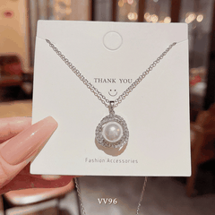 Dây chuyền hạt ngọc trai nhân tạo nữ tính thời trang Mely VV96
