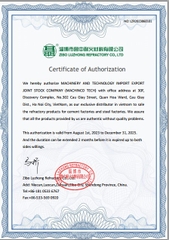  Luzhong certificate