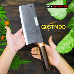 Dao chặt gà sắc bén - Thép nhíp ô tô - Cán mun khâu đồng - G05TMDD