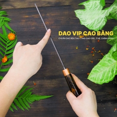 Dao chặt gà sắc bén - Thép nhíp ô tô - Cán mun khâu đồng - G05TMDD DAO VIP CAO BẰNG