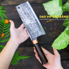 Dao chặt gà sắc bén - Thép nhíp ô tô - Cán mun khâu đồng - G05TMDD DAO VIP CAO BẰNG