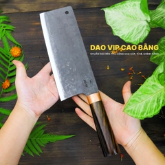 Dao chặt gà sắc bén - Thép nhíp ô tô - Cán mun khâu đồng - G05TMDD DAO VIP CAO BẰNG