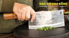 Dao chặt - thái bản 10 - Thép nhíp ô tô - Cán gỗ khâu đồng - CTB10MDD