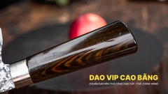 Dao thái lọc sắc bén - Thép nhíp ô tô - Cán mun khâu inox N09ATM sắc bén, bền bỉ, giữ sắc lâu DAO VIP CAO BẰNG