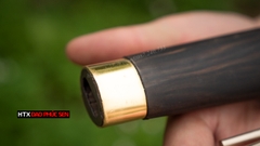 Cán dao bếp gỗ mun khâu đồng vàng - M1D ( tặng 2 chốt đồng vàng ) / HTX DAO PHÚC SEN