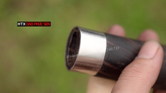Cán dao bếp gỗ mun khâu inox - 1MINOX ( tặng 2 chốt inox )