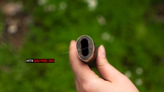 Cán dao bếp gỗ mun khâu đồng đỏ - M1DD, tặng 2 chốt đồng đỏ - hàng chuẩn chính hãng của DAO VIP - HTX DAO PHÚC SEN