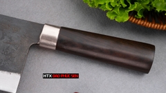 Dao chặt gà thép nhíp cán gỗ mun CG10NM  / HTX DAO PHÚC SEN