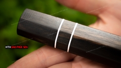 Cán dao Nhật bát giác gỗ mun - CN02