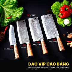 BỘ DAO BẾP CB12 cán cẩm DAO VIP CAO BẰNG