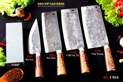 BỘ DAO BẾP CB16 cán cẩm + ĐÁ MÀI DAO VIP CAO BẰNG
