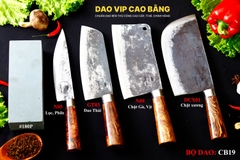 BỘ DAO BẾP CB19 cán cẩm + ĐÁ MÀI DAO VIP CAO BẰNG