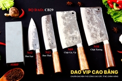 BỘ DAO BẾP CB29 cán cẩm + ĐÁ MÀI DAO VIP CAO BẰNG