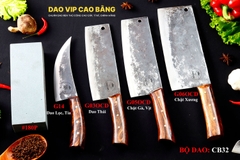 BỘ DAO BẾP CB32 cán ốp cẩm + ĐÁ MÀI DAO VIP CAO BẰNG