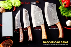BỘ DAO BẾP CB41 cán ốp cẩm + ĐÁ MÀI DAO VIP CAO BẰNG