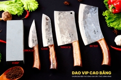 BỘ DAO BẾP CB43 cán ốp cẩm + ĐÁ MÀI DAO VIP CAO BẰNG