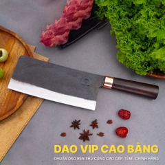 Bộ dao bếp nhíp xe chặt thái lọc đa năng cán gỗ mun CB89NMDD DAO VIP CAO BẰNG