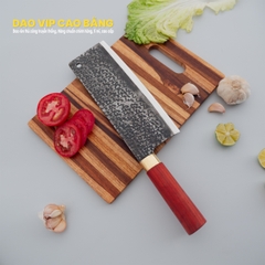 Dao chặt gà sắc bén - Thép nhíp ô tô - Cán Gỗ - khâu đồng - G05TD DAO VIP CAO BẰNG