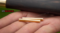 Cán dao bếp gỗ mun khâu đồng vàng - M1D ( tặng 2 chốt đồng vàng ) / HTX DAO PHÚC SEN