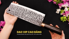 Dao chặt gà sắc bén - Thép nhíp ô tô - Cán mun khâu đồng - G05TMDD DAO VIP CAO BẰNG