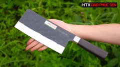 Dao chặt gà thép nhíp cán gỗ mun CG10NM  / HTX DAO PHÚC SEN