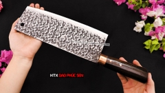 Dao chặt gà sắc bén - Thép nhíp ô tô - Cán mun khâu đồng - G05TMDD