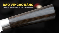 Dao chặt gà thép trắng cán mun CGKM chất lượng - Hàng chuẩn của DAO VIP CAO BẰNG