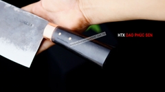 Dao chặt gà sắc bén - Thép nhíp ô tô - Cán mun khâu đồng - G05MDD