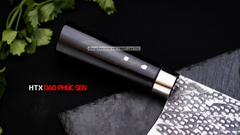 Dao chặt xương sắc bén - Thép nhíp ô tô cán mun khâu inox DCX05M - Hàng chuẩn của DAO VIP - HTX DAO PHÚC SEN