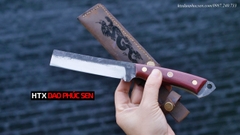 Dao mèo nhật mini thép nhíp xe cán gỗ cẩm MN11 ( ko kèm vỏ da)  / HTX DAO PHÚC SEN