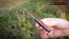 Dao nhỏ thép không rỉ cán gỗ cẩm DNC  / HTX DAO PHÚC SEN