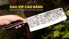 Dao chặt gà sắc bén - Thép nhíp ô tô - Cán mun khâu đồng - G05TMDD DAO VIP CAO BẰNG