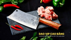 Dao chặt gà sắc bén -Thép nhíp ô tô - Cán ốp nu - N09OND DAO VIP CAO BẰNG