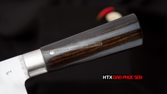 Dao thái thịt cá thép trắng cán mun - TKM