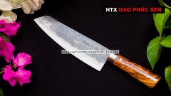 Dao thái lọc sắc bén - Thép nhíp ô tô - Cán gỗ tự nhiên khâu inox - N07 | DAO VIP - HTX DAO PHÚC SEN