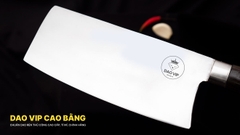 Dao chặt gà thép trắng cán mun CGKM chất lượng - Hàng chuẩn của DAO VIP CAO BẰNG