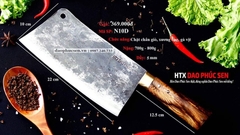 Dao chặt xương sắc bén - Thép nhíp ô tô - Cán cẩm khâu đồng - N10D