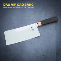 Dao chặt gà cán mun CG10M thép trắng cao cấp DAO VIP CAO BẰNG