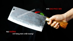 Dao chặt - thái bản 10 - Thép nhíp ô tô - Cán cẩm khâu đồng - CTB10D / HTX DAO PHÚC SEN