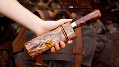 Dao bầu lọc 16 - Thép nhíp ô tô - Cán vỏ gỗ cẩm - G08VG / HTX DAO PHÚC SEN