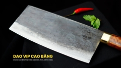 Dao thái phở bản 10 - Thép nhíp ô tô - Cán cẩm khâu đồng - GTPCD DAO VIP CAO BẰNG