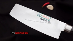 Dao thái thịt cá thép trắng cán mun - TKM
