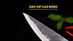 Dao lọc thái sắc bén - Thép nhíp ô tô - Cán gỗ tự nhiên khâu inox - N06 | DAO VIP CAO BẰNG