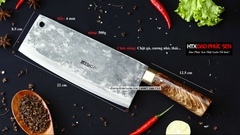 Dao chặt gà sắc bén - Thép nhíp ô tô - Cán cẩm khâu đồng G05D - hàng chuẩn chính hãng của DAO VIP - HTX DAO PHÚC SEN