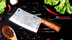 Dao chặt gà sắc bén -Thép nhíp ô tô - Cán ốp nu - N09OCD