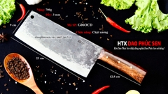 Dao chặt xương sắc bén - Thép nhíp ô tô - Cán ốp cẩm - G06OCD