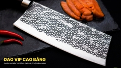 Dao chặt xương sắc bén - Thép nhíp ô tô cán mun khâu inox DCX05M - Hàng chuẩn của DAO VIP CAO BẰNG