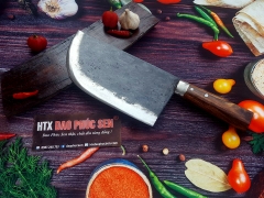 Dao tầu chặt xương - Thép nhíp ô tô - Cán cẩm khâu inox - DCX01